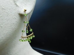 14kt green drop ears main a